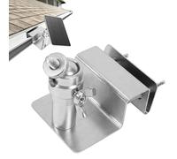 Soporte de canalón ajustable de acero inoxidable para soporte de panel solar Arlo Eufy, compatible con cámara de tornillo 1/4 y paneles solares