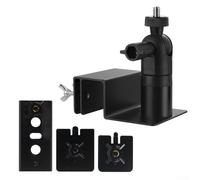 Soporte de canalón para anillo, para Arlo, para paneles solares EufyCam, diseño fácil de usar para mejorar la seguridad en el hogar (negro)