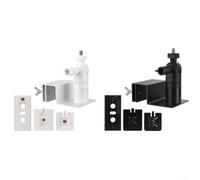 Soporte de canalón para anillo, para ARLO, para paneles solares EUFYCAM, soporte de cámara de seguridad ABS para vigilancia del hogar al aire libre, negro/blanco (negro)