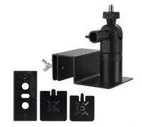 Soporte de canalón para anillo para ARLO y para cámaras de seguridad EUFYCAM con soporte de panel solar ABS Soporte exterior para una fácil instalación (negro)