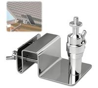 Soporte de canalón para panel solar Eufy, Arlo, soporte de montaje ajustable de acero inoxidable para obtener el sol, montaje sin taladrar, compatible con la cámara Eufy S220