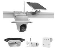 Soporte de canalón y cubierta de lluvia para cámara Reolink Argus PT, con soporte de montaje para panel solar Reolink (2 soportes y 1 cubierta solar)