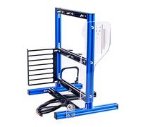 Soporte de Carcasa Abierta para Computadora, Aleación de Aluminio DIY ATX MATX ITX PC Open Bare Frame Test Bench, Mini Computer Case DIY Mod Base Stand con Bahía de Disco Duro de(Azul Negro)