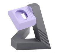 Soporte de carga de silicona geométrico moderno para Samsung Galaxy Watch 8 Classic proporciona un posicionamiento seguro y una fácil interacción del reloj (gris morado)