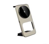 Soporte de carga inalámbrico magnético plegable 3 en 1, estación de carga rápida para auriculares de reloj de teléfono, base de viaje portátil con chip inteligente (dorado)