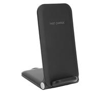 Soporte de Carga Inalámbrico Plegable, Cargador Inalámbrico Rápido de 15 W para Phone13 12 11 Pro Mini SE 11 X XS XR para S21 Ultra 20 10 Note 10 (Negro)