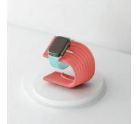 Soporte de carga OWatch compatible con Apple Watch Ultra 2, Ultra, SE (2ª generación), SE, y series 1 a 10 - Tamaños 49/46/45/44/42/41/40/38 mm (rojo)