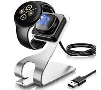 Soporte de carga para Google Pixel Watch 2/Pixel Watch 3 de 45 mm, 41 mm y Fitbit Sense/Sense 2/Versa 3/4, estación de carga magnética para accesorios de reloj inteligente con cable USB de 5 pies (no