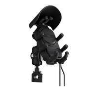 Soporte De Carga Rápida De 15 W Inalámbrico A Prueba De Golpes para Manillar De Teléfono Inteligente, Antirrobo para Bicicleta Resistente Al Agua Soporte Bicicleta Compatible(Handlebar)