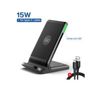 (Soporte de cargador de 15 W) Cargador inalámbrico Soporte de carga rápida de 15 W iPhone 14 13 12 11