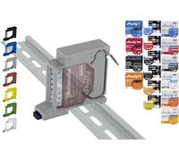 Soporte de carril "Single" para 18 Shellys: 1 Gen3, 1PM Gen3, 2PM Gen3, i4 Gen3, Plus 1, Plus 1PM, Plus 2PM, Plus i4, Plus 0-10V Dimmer, Wave 1, Wave 1PM, Wave 2PM, Wave Shutter, Wave i4 (Gris)