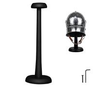 Soporte de casco de madera Mythorjan para cascos de espartano, templario, motocicleta, gorras y sombreros, perchero decorativo de escritorio LARP, 14.5" - Negro