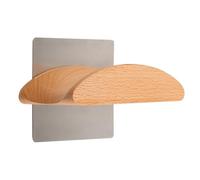 Soporte de casco - Rack de auriculares de madera maciza, soporte minimalista para auriculares | Percha de pared resistente sin funcionalidad de perforación, soporte de casco para lugares de trabajo de