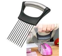 Soporte de cebolla de acero inoxidable para rebanar, soporte para rebanar cebolla, cortador de cebolla para cortar cebollas, tomates, aguacates, huevos y otras verduras, utensilios de cocina