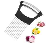 Soporte de Cebolla Mejorado para Cortar Cebollas,Cortador de Cebolla,Soporte de Ceboll,Rebanador de Cebolla,Agujas de Cebolla inoxidable,Cortador de Verduras para Cortar Carne,Verduras,Frutas,Patatas