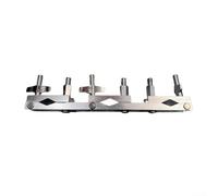 Soporte de cencerro de acero cromado para soportes de percusión, soporte universal compatible con soportes de platillos y accesorios de tambor, 8.8 pulgadas, plateado