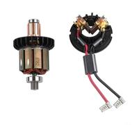 Soporte de cepillo de carbono y armadura de rotor para taladro inalámbrico Mak Ddf482 Dhp482 Hp482d Xph10 con números de pieza 619380-9 y 619583-5 kit de repuesto de color negro