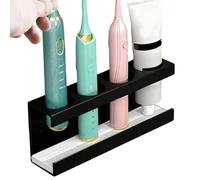 Soporte de cepillo de dientes eléctrico, 4 subtaller de adhesivo en la ubicación con base de diatomita para la organización del baño, estante de almacenamiento de pared para la cocina desde la oficina