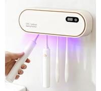 Soporte de cepillo de dientes para pared, soporte para cepillo de dientes eléctrico de montaje en pared, esterilización ABS UVc+UVa, esterilizador de cepillo de dientes, soporte para cepillo de