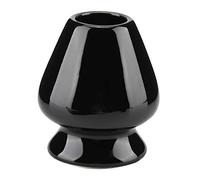 Soporte de cerámica para batidor Matcha de 1 pieza 3,1x2,8x2,8 pulgadas para accesorios de juego de té Matcha japonés Matcha Chasen de bambú(negro)