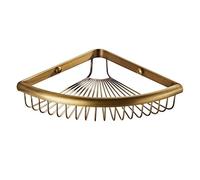 Soporte de champú para Estante de Esquina de baño de Bronce Antiguo, Accesorios de Hardware de baño montados en la Pared, diseño de Tallado de patrón