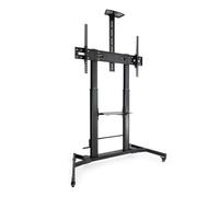 Soporte de Chão Ajustável TooQ - Zeus - C/ Rodas - 60" / 100" - Negro - FS20400HM-B