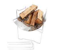 Soporte de chimenea - Equipo portátil de camping de acero inoxidable | Soporte de estufa de camping para picnics, excursiones, autocaravanas, , playa, al aire libre, viajes en coche