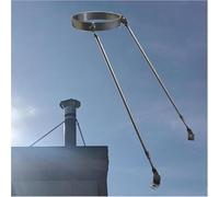 Soporte de Chimenea para Techo, Kit de Soporte de Chimenea de Acero Inoxidable 304 para Tubos de Estufa de 3 a 10 Pulgadas, Resistente al Viento y a la Nieve, Ideal para instalaciones de chi