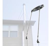 Soporte de chimenea, soporte de techo ajustable de 47.2 pulgadas para asegurar el tubo de la estufa, fácil de instalar, se adapta a tubos de 4.9 pulgadas de diámetro
