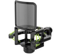 Soporte de choque de micrófono con pantalla de filtro para Lewitt RAY LCT-240 Pro LCT 440 Pure LCT 441 FLEX compatible con tallos sobresalientes (d≤23 mm) como la serie AKG C, etc. (verde)