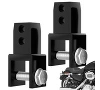 Soporte de choque para motocicleta, ajuste universal, 2 adaptadores de elevación de absorción de extensión de altura, elevador de asiento mecanizado cn c, conectores de metal duraderos | Adaptador de