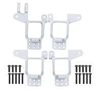 Soporte de Choque RC Aleación de Aluminio Amortiguadores Traseros Delanteros Ajustables Puntales Torres de Amortiguador Accesorios de Montaje Ajuste Perfecto para 1/10 Traxxas (Plata)