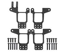 Soporte de Choque RC Aleación de Aluminio Amortiguadores Traseros Delanteros Ajustables Puntales Torres de Amortiguador Montaje Apto para Coche Traxxas TRX4 RC 4 Piezas Negro (Negra)