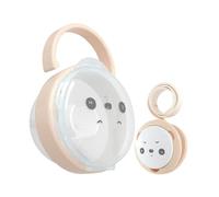 Soporte De Chupete - Conjunto De Cadena De Patrones De Panda | Caja De Chupete Con Cubierta A Prueba De Polvo | Almacenamiento De Adivinación Para Bebés | Accesorio Para Niños Amigables Para Viajes