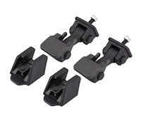 Soporte de cierre del capó Construcción ABS de primera calidad Piezas de repuesto duraderas para TJ 1997 2006 Negro 2 juegos 4 piezas