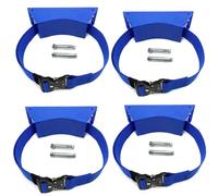 Soporte de cilindro de gas ABS montado en la pared for botellas de 8" de diámetro Negro Azul Paquete de 2-10 piezas(Black 4 Pcs)