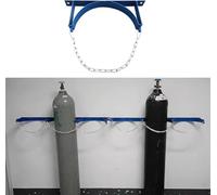 Soporte de cilindro de gas para montaje en pared, soporte de seguridad resistente con cadenas para un almacenamiento seguro de tanques industriales