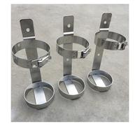 Soporte de cilindro de oxígeno, soporte de cilindro de gas de acero inoxidable para tanques de oxígeno E/D/C/M9, paquete de 2/3 soportes de almacenamiento de montaje en suelo, soporte resistente para