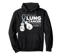 Soporte de Cinta Blanca para concientización del Mes del cáncer de pulmón Sudadera con Capucha