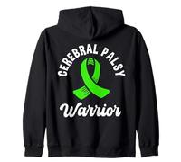 Soporte de Cinta Verde Guerrero para parálisis Cerebral Sudadera con Capucha
