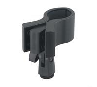 Soporte de clip de micrófono grande 3/8 adaptador para micrófonos de 32 a 68 mm, soporte ajustable para podcast, vlog, entrevista, escenario, actuaciones, plástico negro
