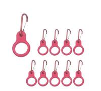 Soporte de Clip for Botella Agua, Gancho Hebilla Goma con Llavero Metal for Acampar al Aire Libre y Senderismo, 1~10 Uds para Mochilas, Cinturones(Red 10pcs)