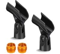 Soporte de clip para micrófono, soporte de micrófono ajustable de 180 grados con adaptador de tornillo macho de 5/8 pulgadas a hembra de 3/8 pulgadas para micrófono con cable (adaptador de metal)