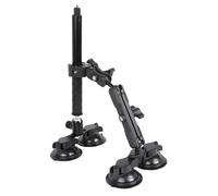 Soporte de coche para Insta360, kit de montaje de ventosas 4 en 1 con palo invisible para selfie Insta360 ONE X5 X4 X3 X2 RS y otras cámaras 360, soporte de coche en la ventana/capó/techo superior