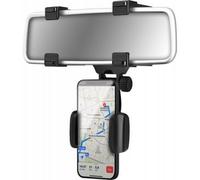 Soporte de coche para smartphone ajustable en espejo giratorio 360