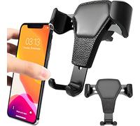 Soporte de coche para teléfono móvil con protección de silicone 4,5-6 pulgadas para rejilla de ventilación, universal para Samsung, LG, iPhone, Huawei, Xiaomi, negro