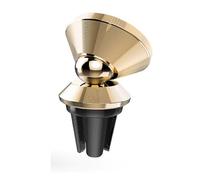 Soporte de Coche - Soporte magnético para móvil, Giro de 360 Grados, Acabado en Oro, se Fija en Rejilla de ventilación, fácil instalación.