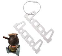 Soporte de cocina de acero inoxidable - Diseño compacto con soporte en cruz, plegable y resistente a la corrosión, superficie resistente al calor, fácil de transportar | Camping para cocinar todo