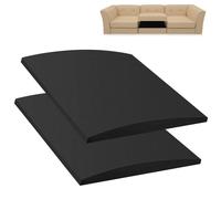 Soporte De Cojín De Sofá Para Asientos Hundido, 27.5x27.5 Pulgadas Tabla De Soporte Curva De Cojín De Sofá, Soportes De Espuma De Alta Densidad Para Debajo De Los Cojines Del Sofás, Negro - 2 Piezas