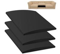 Soporte De Cojín De Sofá Para Asientos Hundido, 27.5x27.5 Pulgadas Tabla De Soporte Curva De Cojín De Sofá, Soportes De Espuma De Alta Densidad Para Debajo De Los Cojines Del Sofás, Negro - 3 Piezas